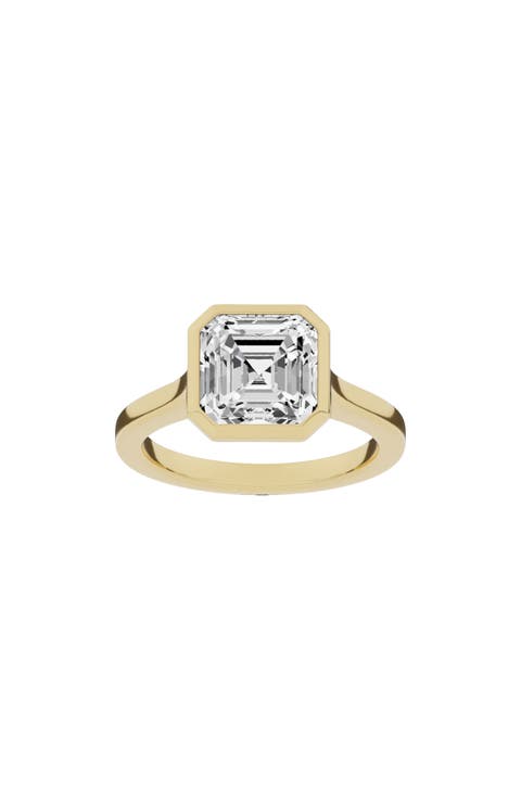18K Gold Asscher Lab Created Diamond Solitaire Ring - 4.0 ctw (Nordstrom Exclusive)