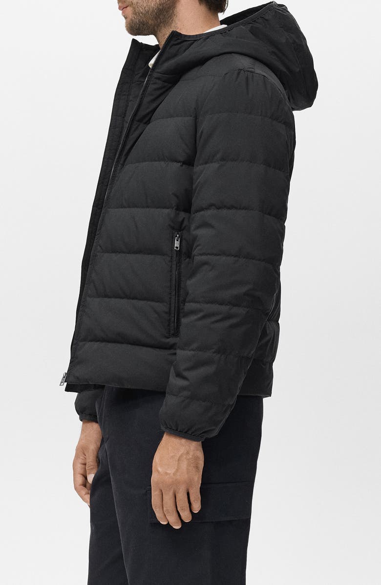 MANGO Water Repellent Quilted Down Hooded Jacket, Alternate, color, 