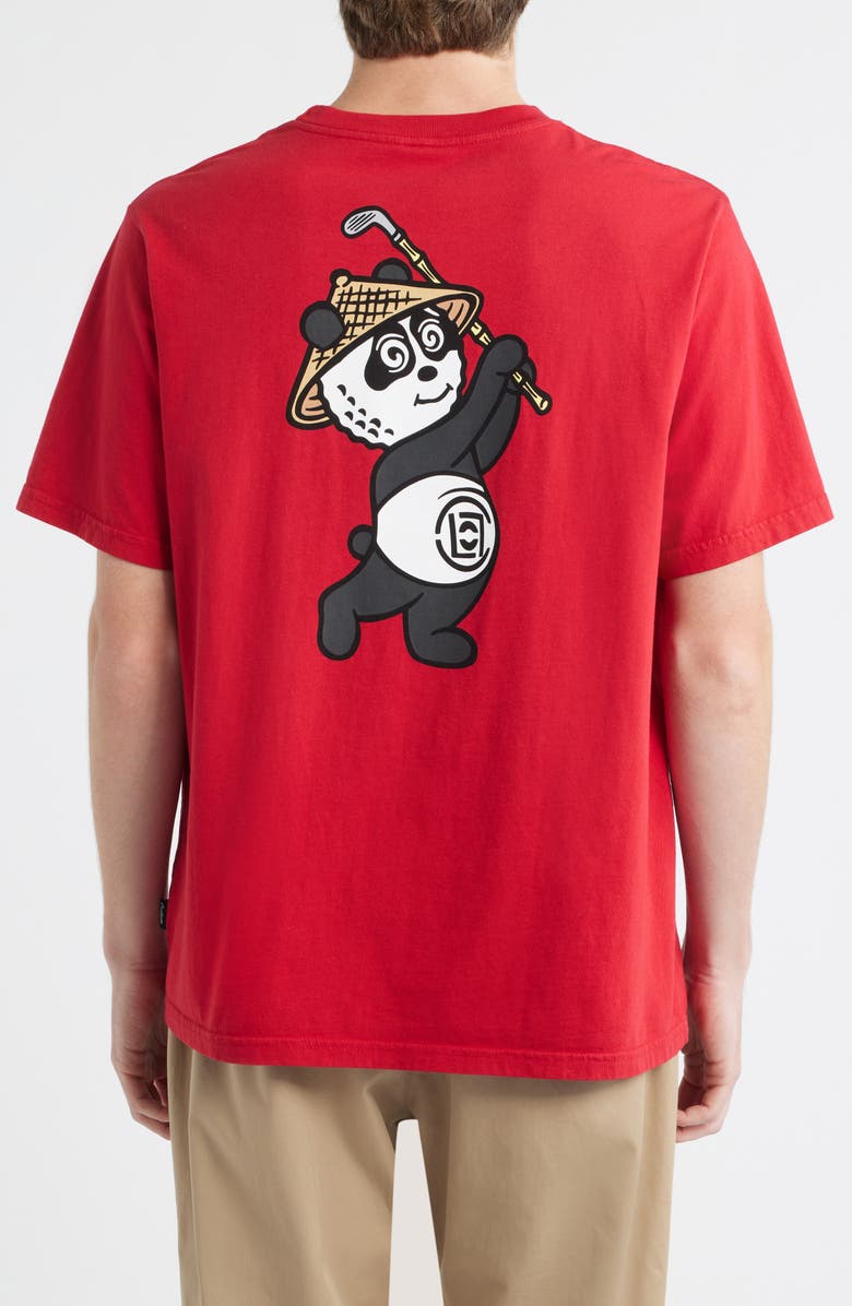 Malbon Golf Bermuda Clot Cotton Graphic T-Shirt, Alternate, color, Red