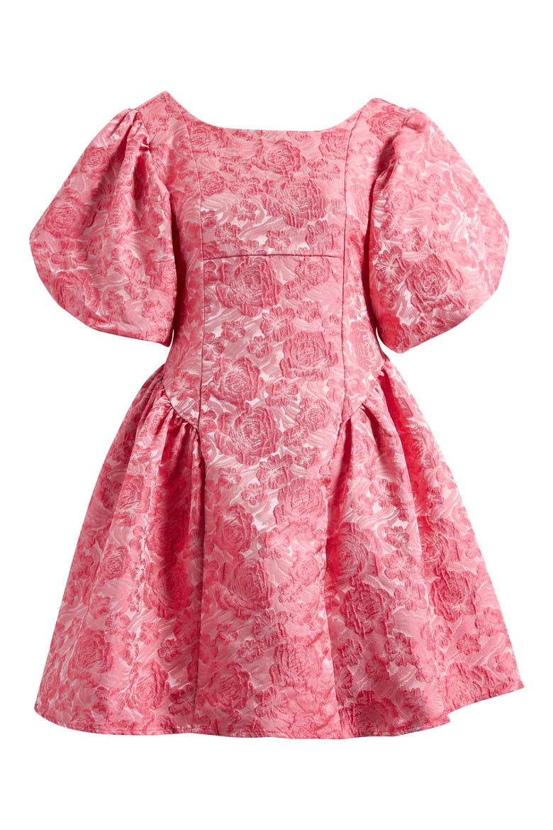 Amour Floral Jacquard Minidress, Alternate, color, PINK
