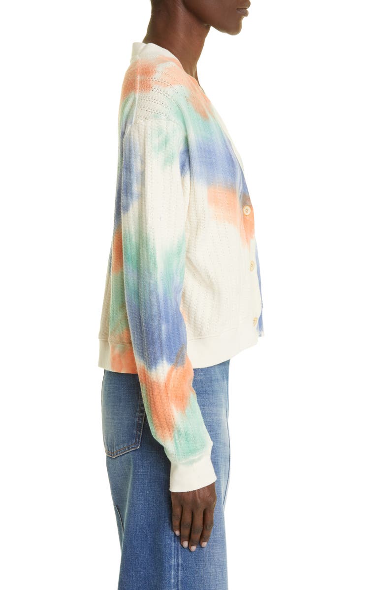 The Elder Statesman Brush Revival Pointelle Stitch Organic Cotton Cardigan, Alternate, color, 