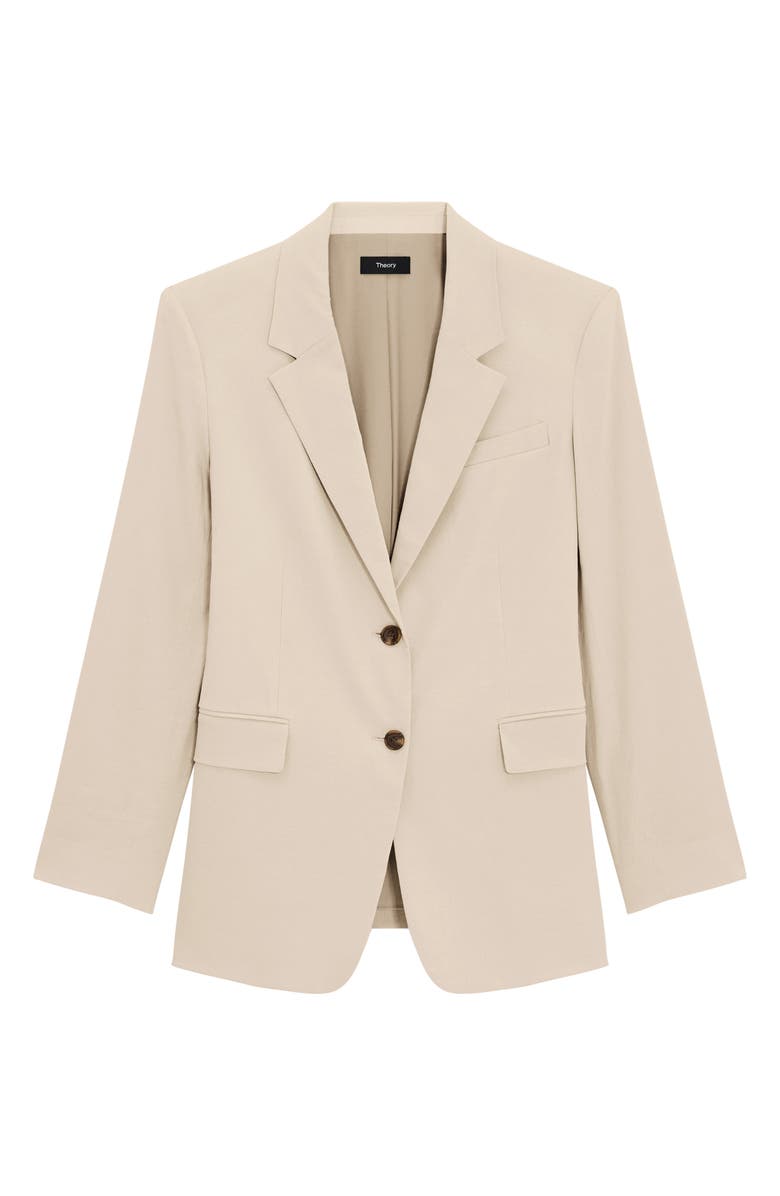 Theory Linen Blend Blazer, Alternate, color, Straw