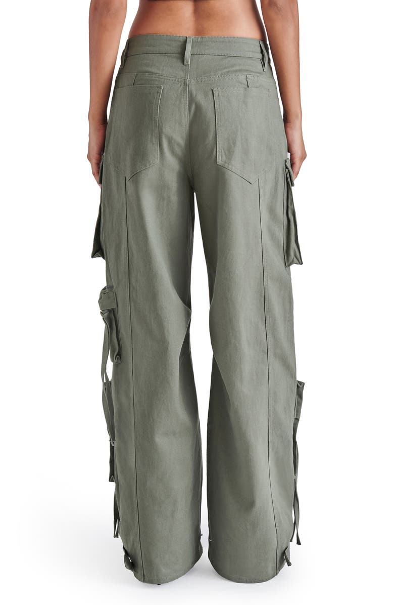 Steve Madden Duo Wide Leg Cargo Pants, Alternate, color, Olive