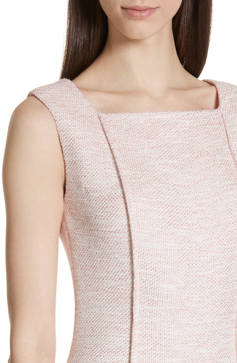 St. John Collection Belinda Knit Square Neck Dress, Alternate, color, 