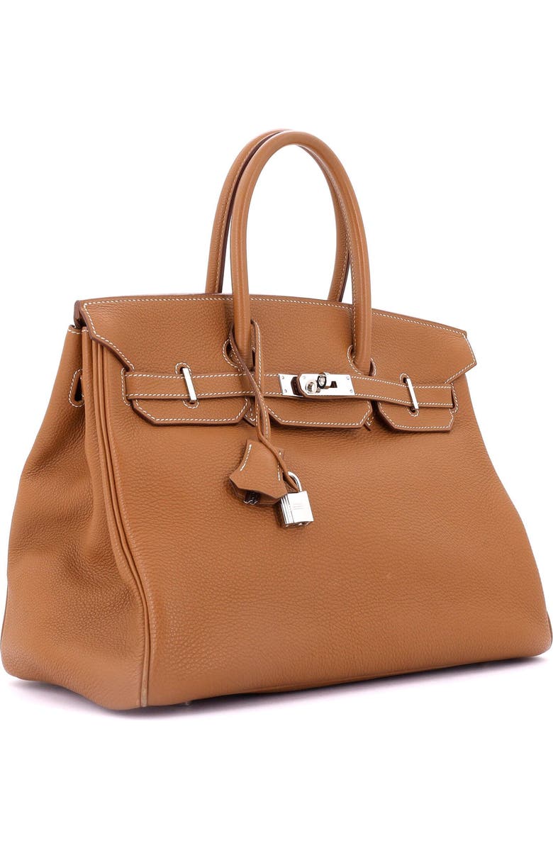 Pre-Owned Hermes Birkin Handbag Brown Togo with Palladium Hardware 35, Alternate, color,