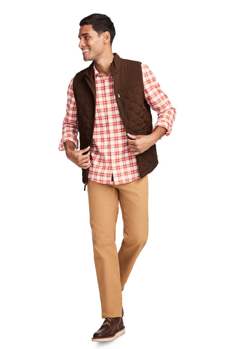 Mens Heritage Quilted Vest, Alternate, color, Walnut