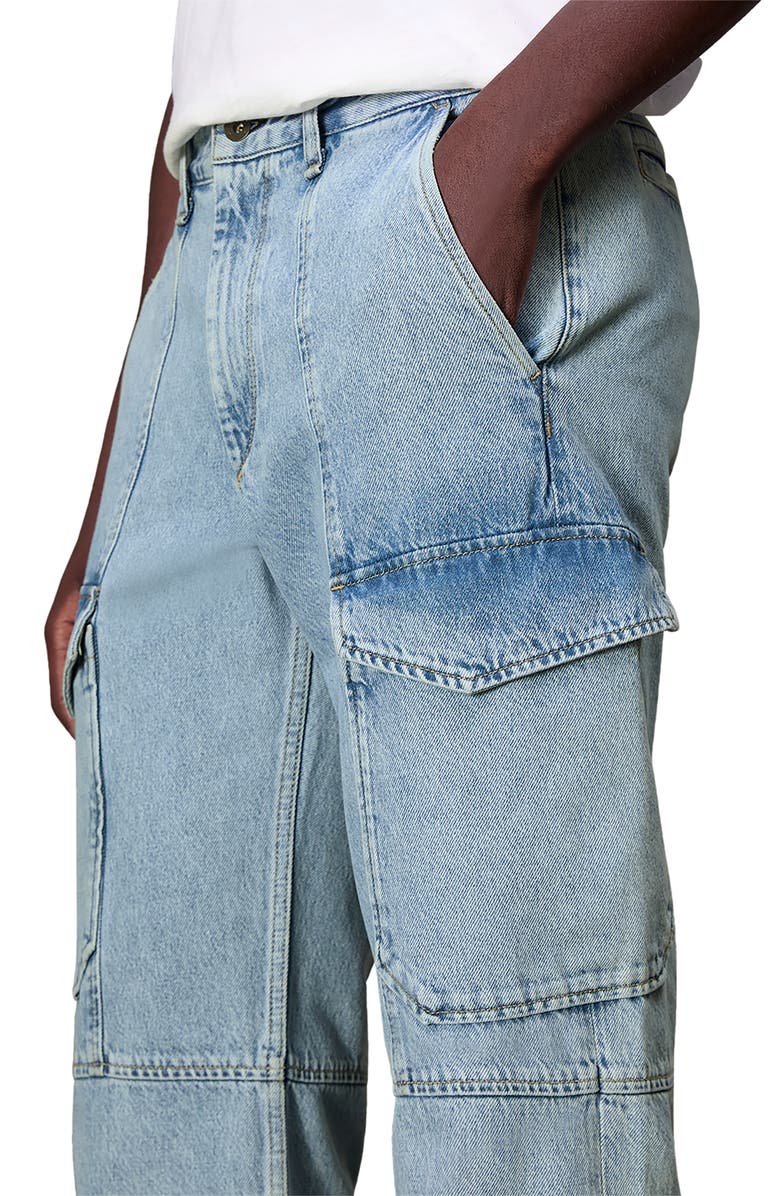 rag & bone Fit 4 Loose Fit Cargo Baggy Jeans, Alternate, color, Skylight