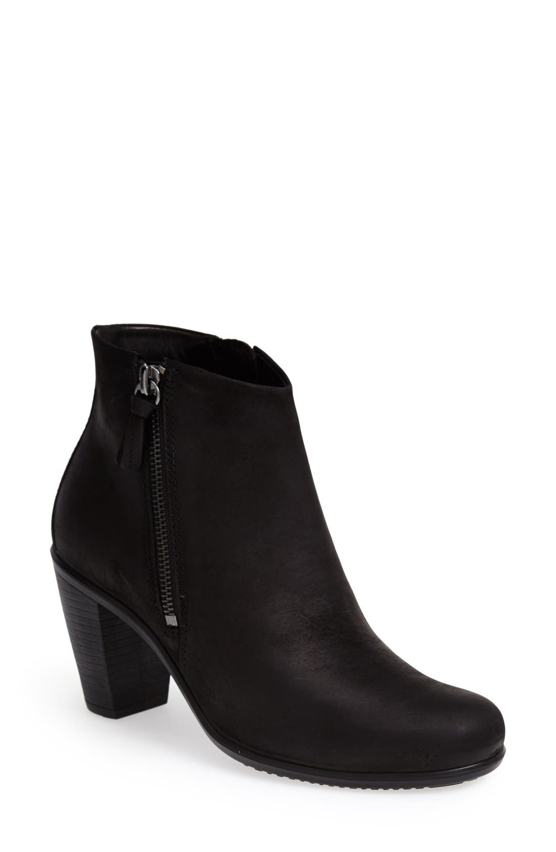 'Touch 75' Ankle Bootie, Main, color, BLACK