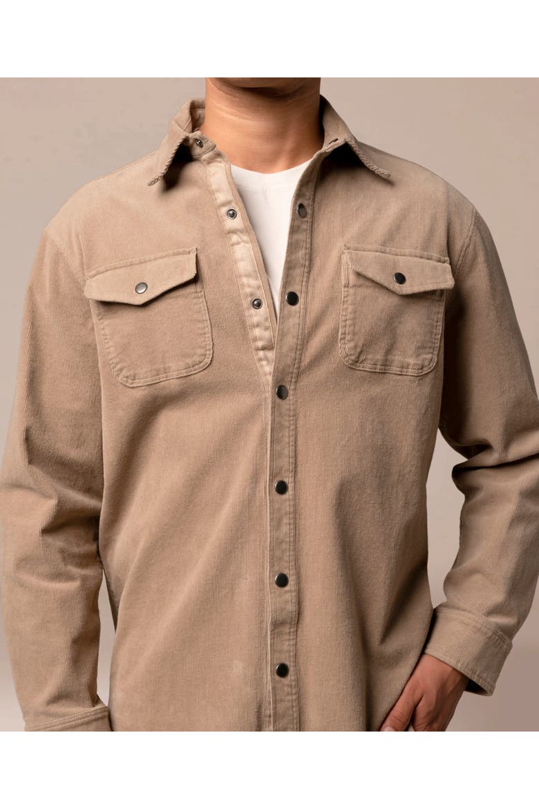 Jetty Cord Shacket, Alternate, color, Taupe