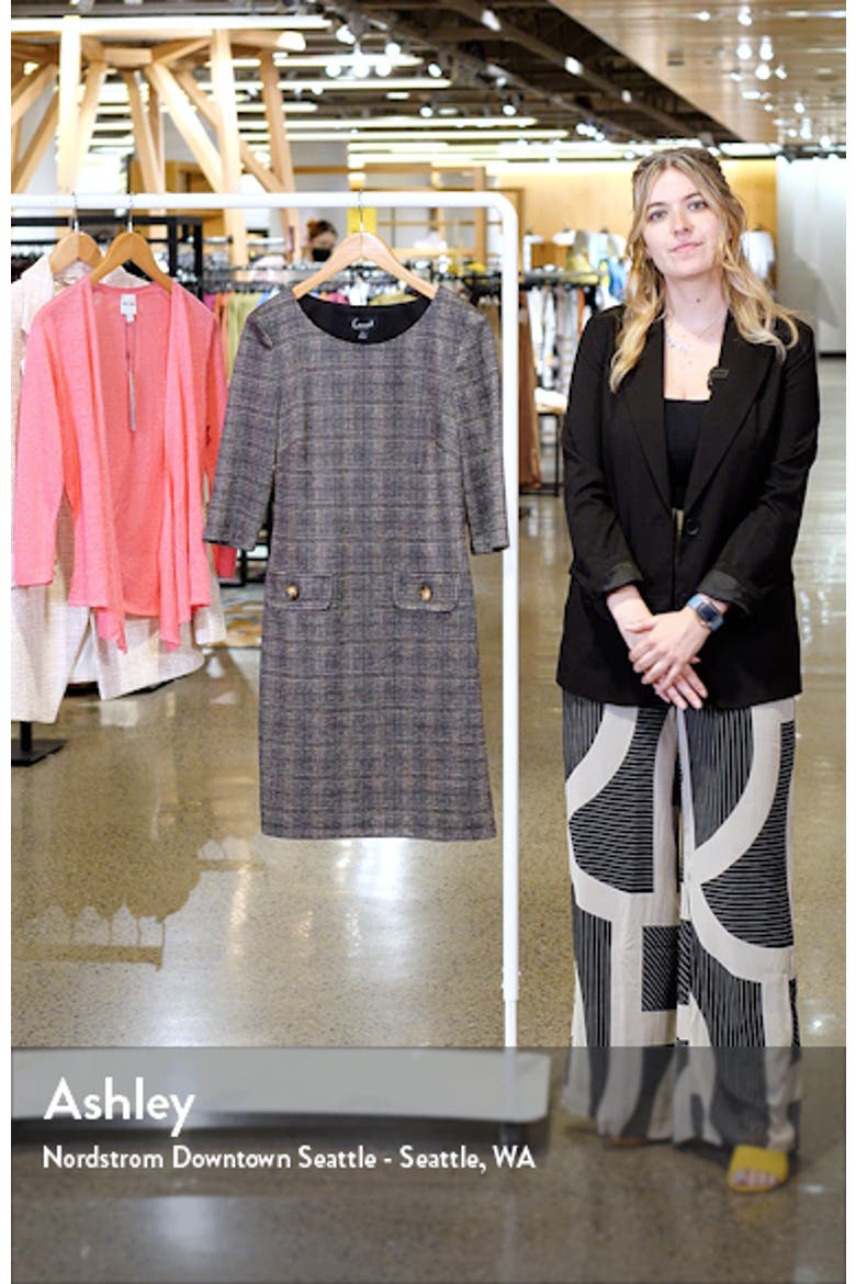 Plaid Knit A-Line Dress video