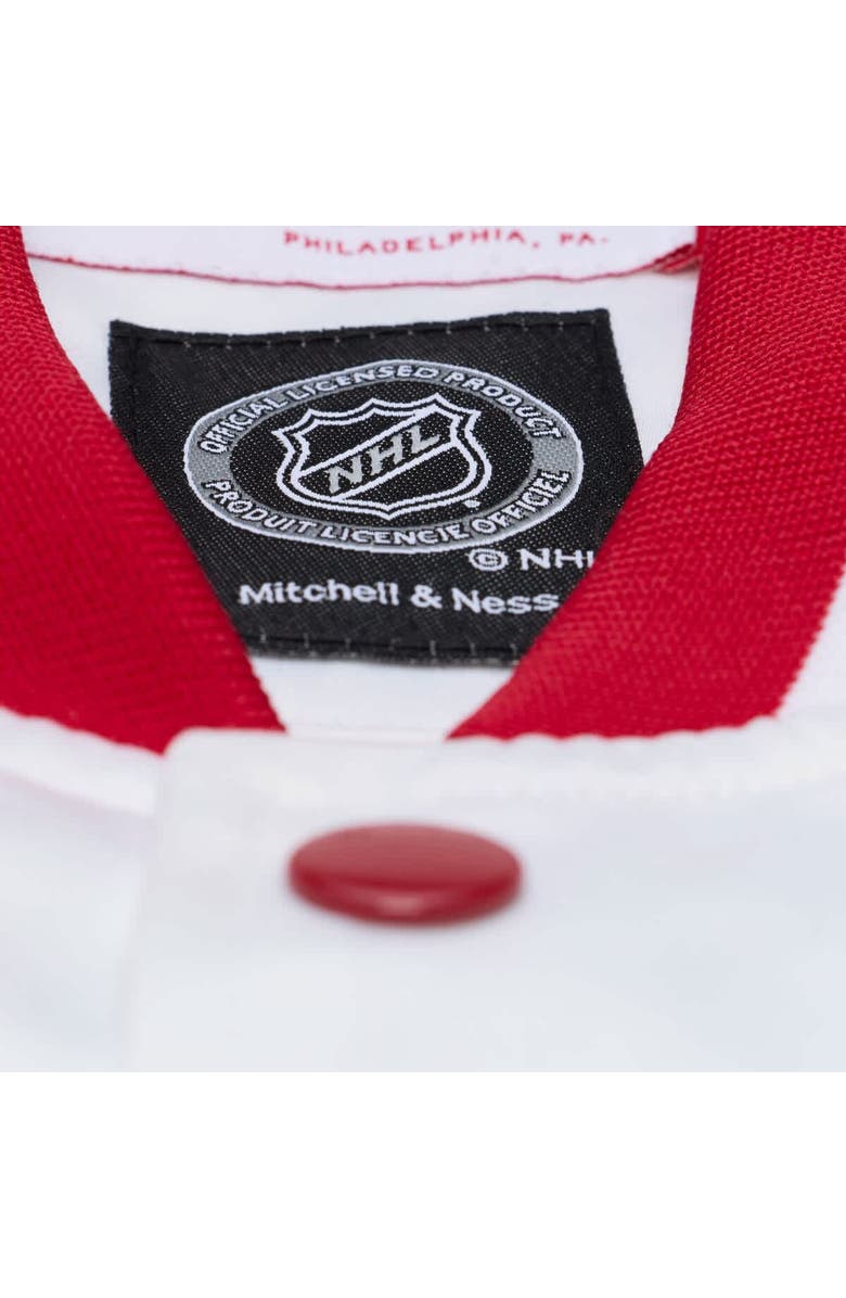 Mitchell & Ness Men's Mitchell & Ness White Detroit Red Wings Arctic Lightweight Satin Full-Snap Jacket, Alternate, color, White