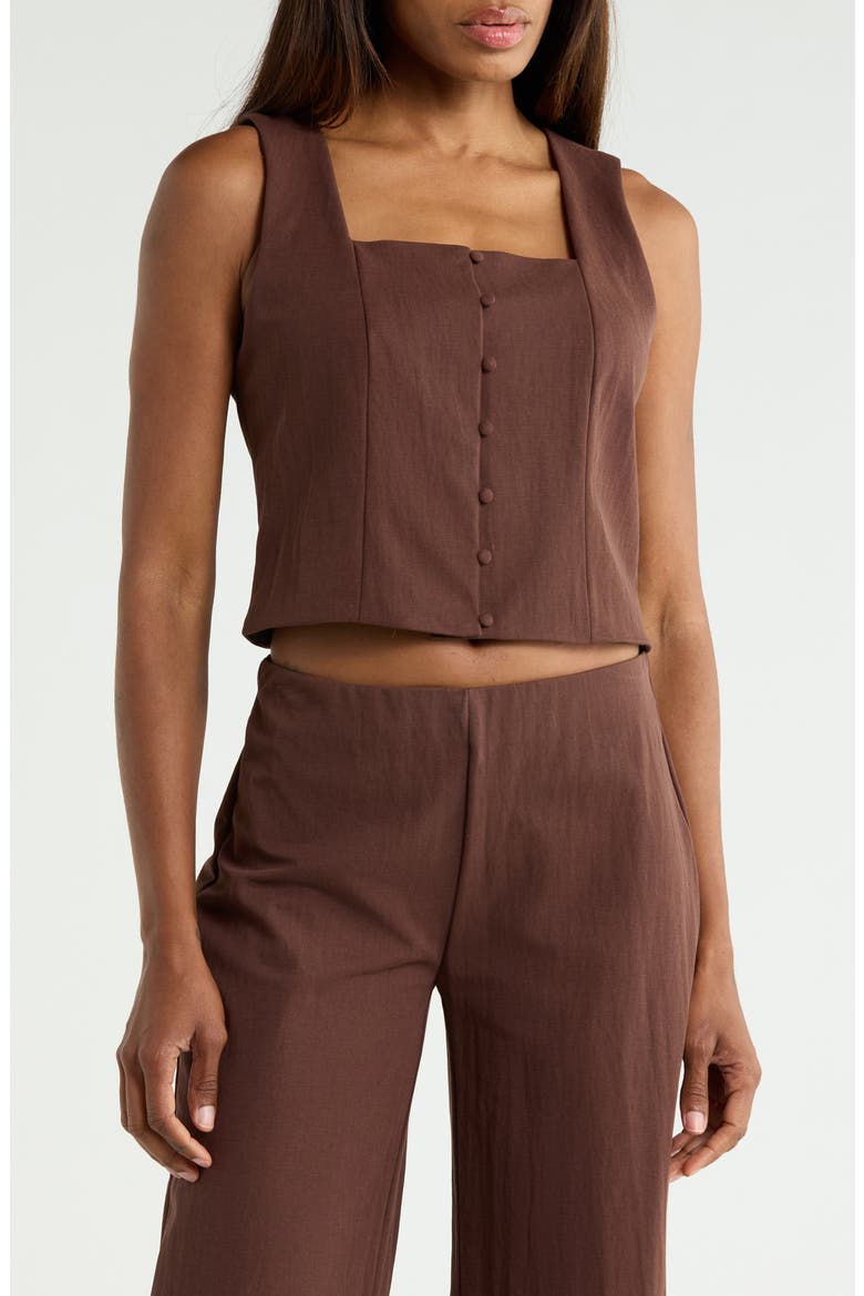 JASON WU Square Neck Button Front Vest (Women) | Nordstromrack