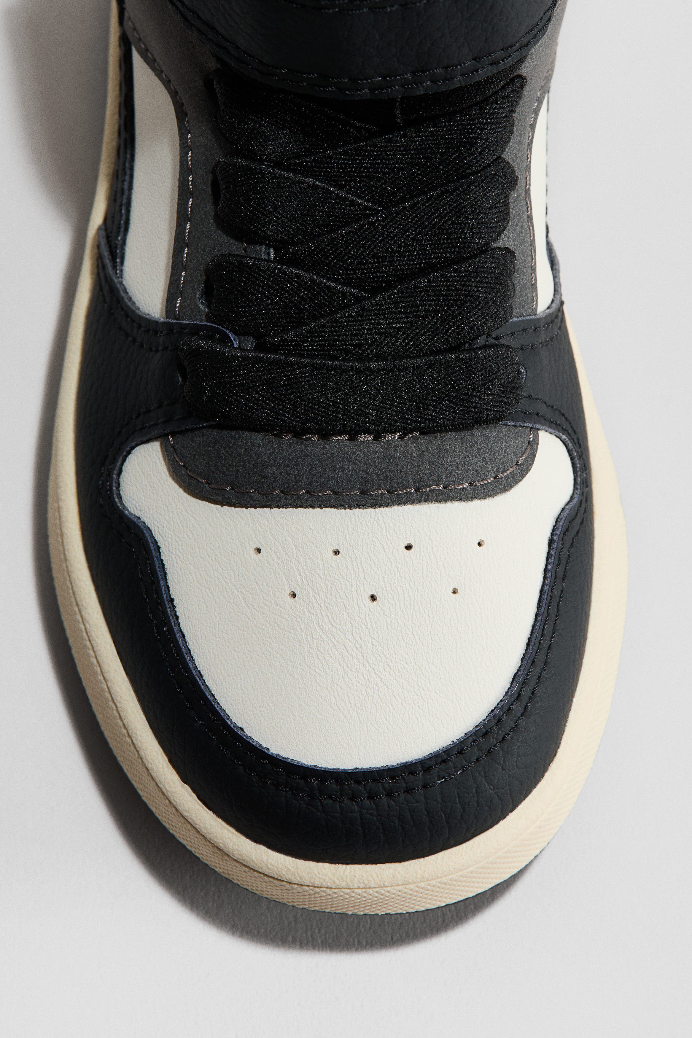 H&M Hi-top Trainers, Alternate, color, Black/Dark Gray