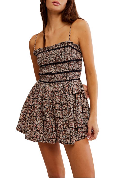 Bali Checked Out Floral Romper