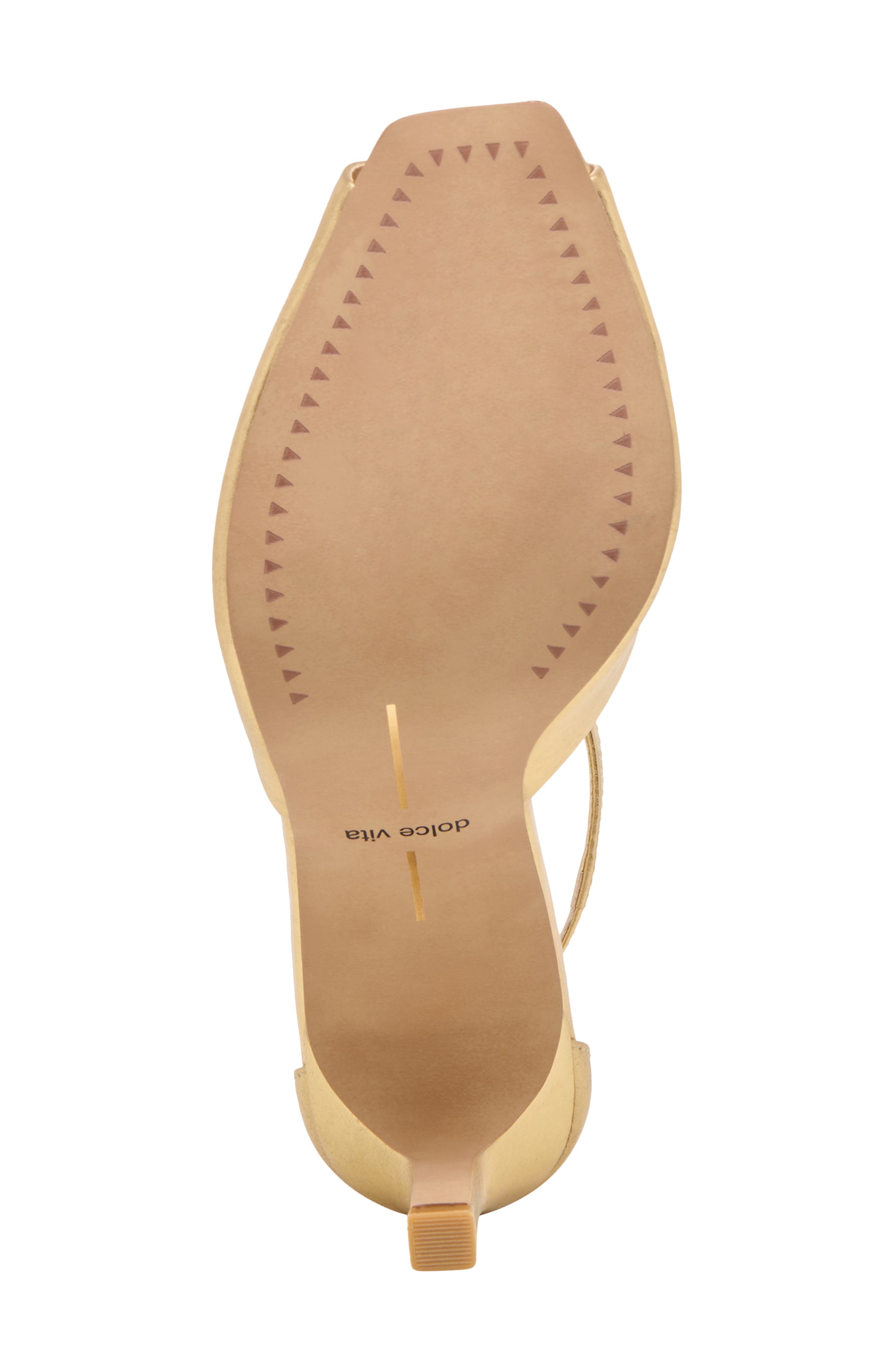 Dolce Vita Serlo Ankle Strap Pump, Alternate, color, Gold Crinkle Patent