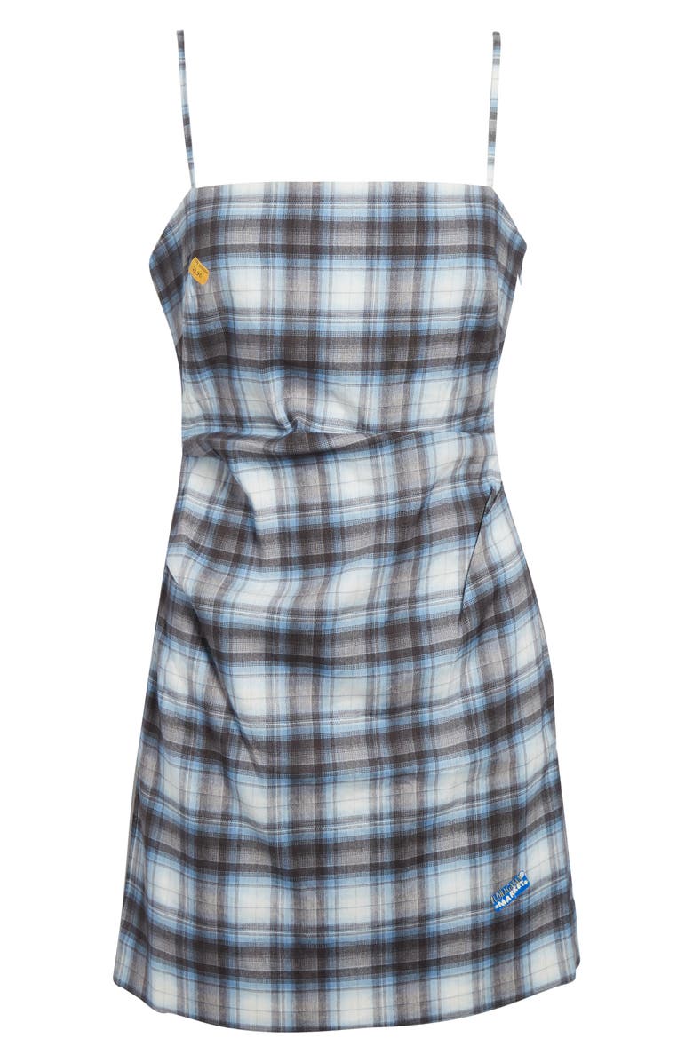 Acne Studios Dua Optic Check Minidress, Alternate, color, Blue/ Black
