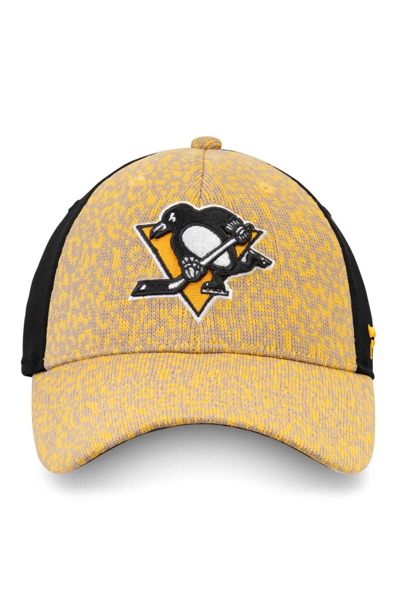 FANATICS Men's Fanatics  Gold/Black Pittsburgh Penguins Fan Weave Flex Fit Hat, Alternate, color, 