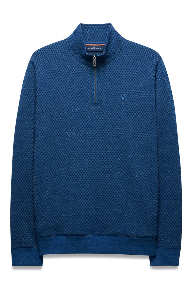 Marc Textured Quarter Zip Pullover, Alternate, color, NAVY PEONY