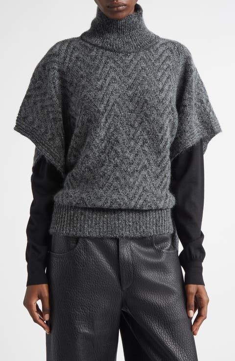 Zigzag Sequin Poncho