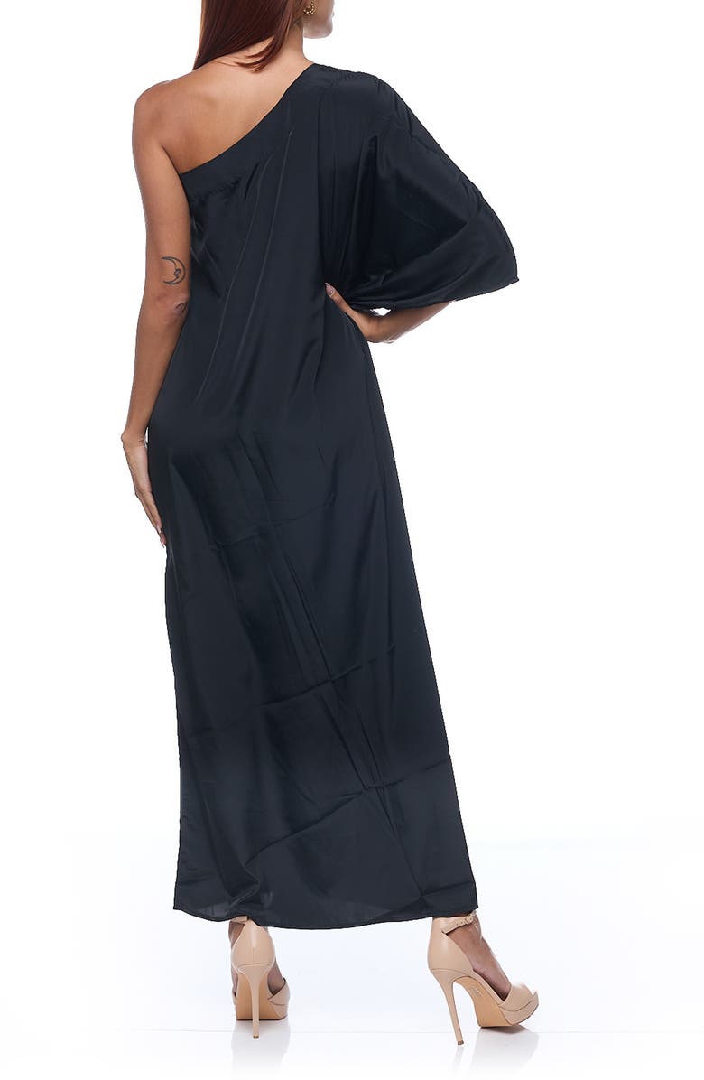 RANEES One-Shoulder Dress, Alternate, color, Black