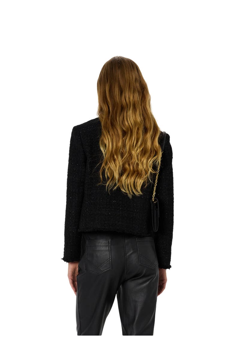 GERARD DAREL Nessa Cropped Tweed Jacket, Alternate, color, Black