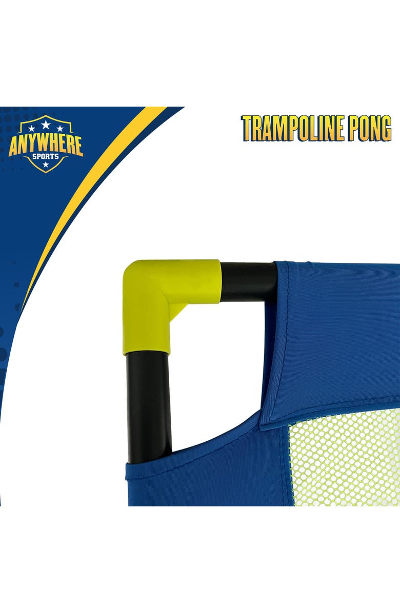 Anywhere Sports Trampoline Pong 10Pc Portable Table Tennis Game Set, Bouncy, Alternate, color, Multicolored