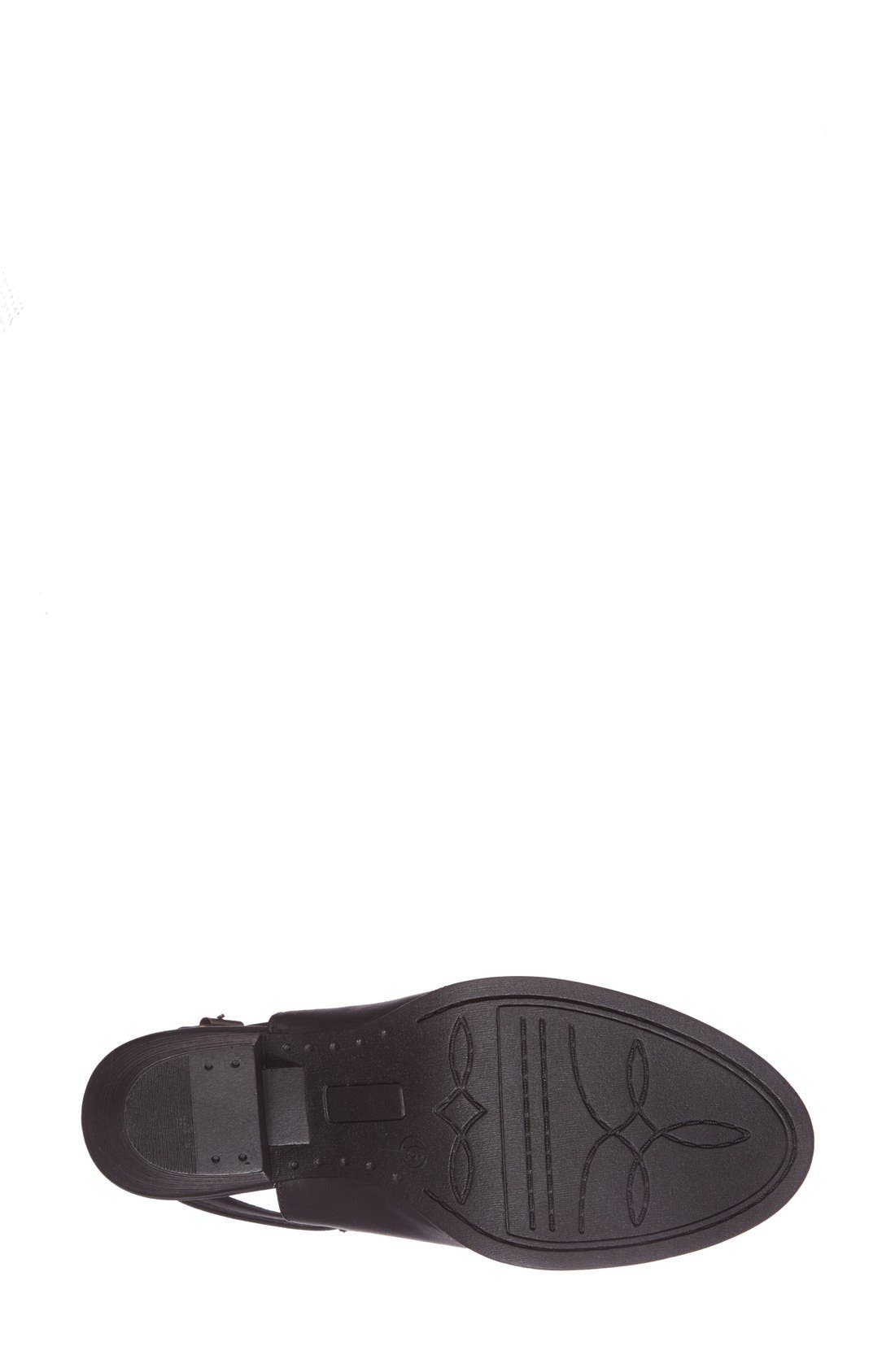 'Like Clockwork' Clog, Alternate, color, BLACK FAUX LEATHER