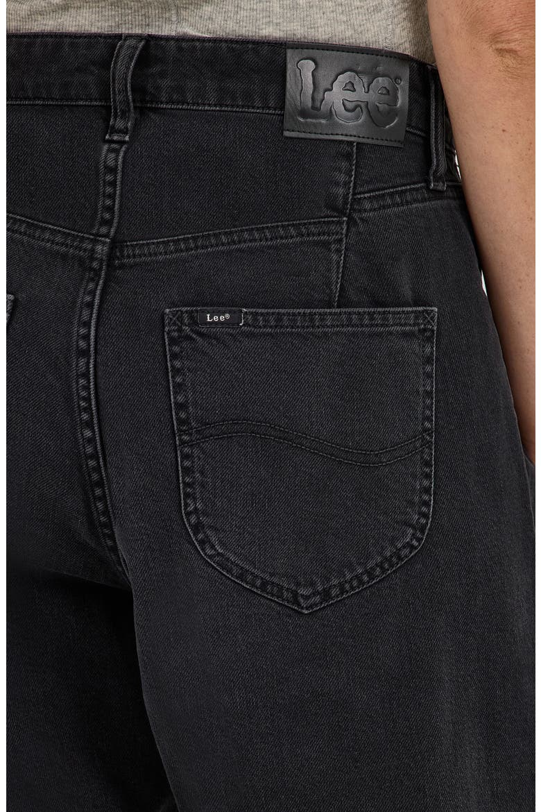 Button Fly High Waist Loose Fit Ankle Jeans, Alternate, color, DARK MEMORY