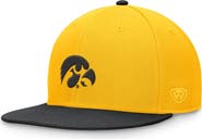 TOP OF THE WORLD Men's Top of the World Gold/Black Iowa Hawkeyes Rally Two-Tone Fitted Hat