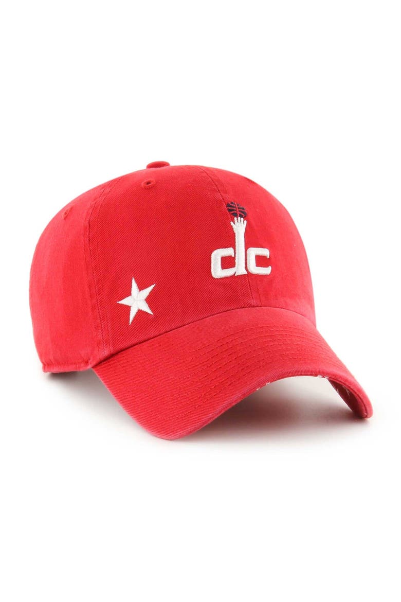 Women's '47  Red Washington Wizards Confetti Undervisor Clean Up Adjustable Hat, Main, color, Red