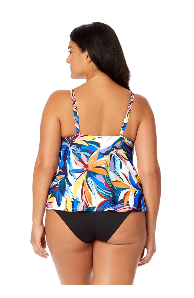 Anne Cole Plus Women's Plus Riviera Floral Easy Triangle Tankini Swim Top, Alternate, color, Riviera Floral