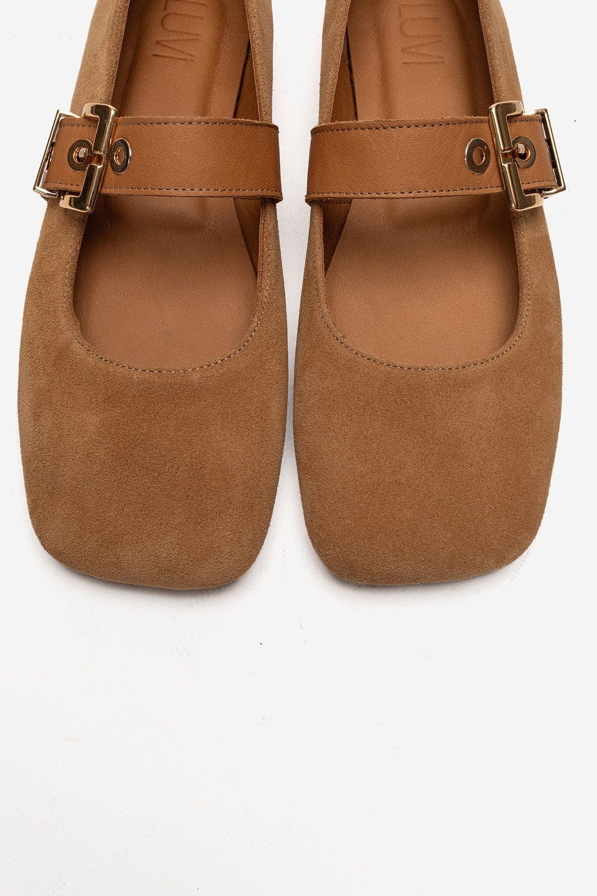 Forever & Always Shoes Jonas Leather Ballet Flat, Alternate, color, Cognac Suede