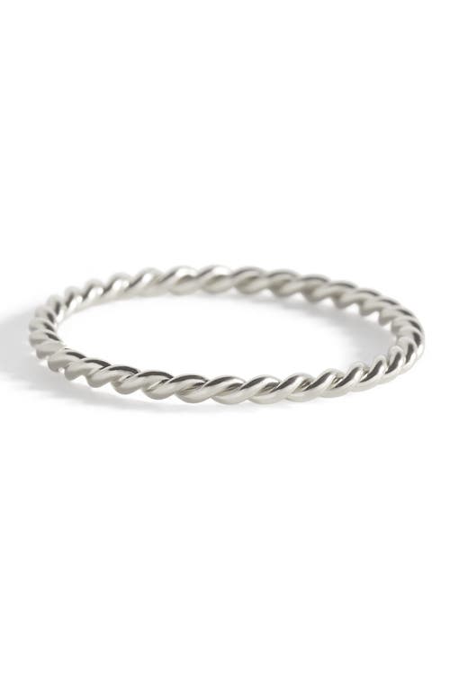 Mint & Lily Dainty Braided Stacking Ring In Silver