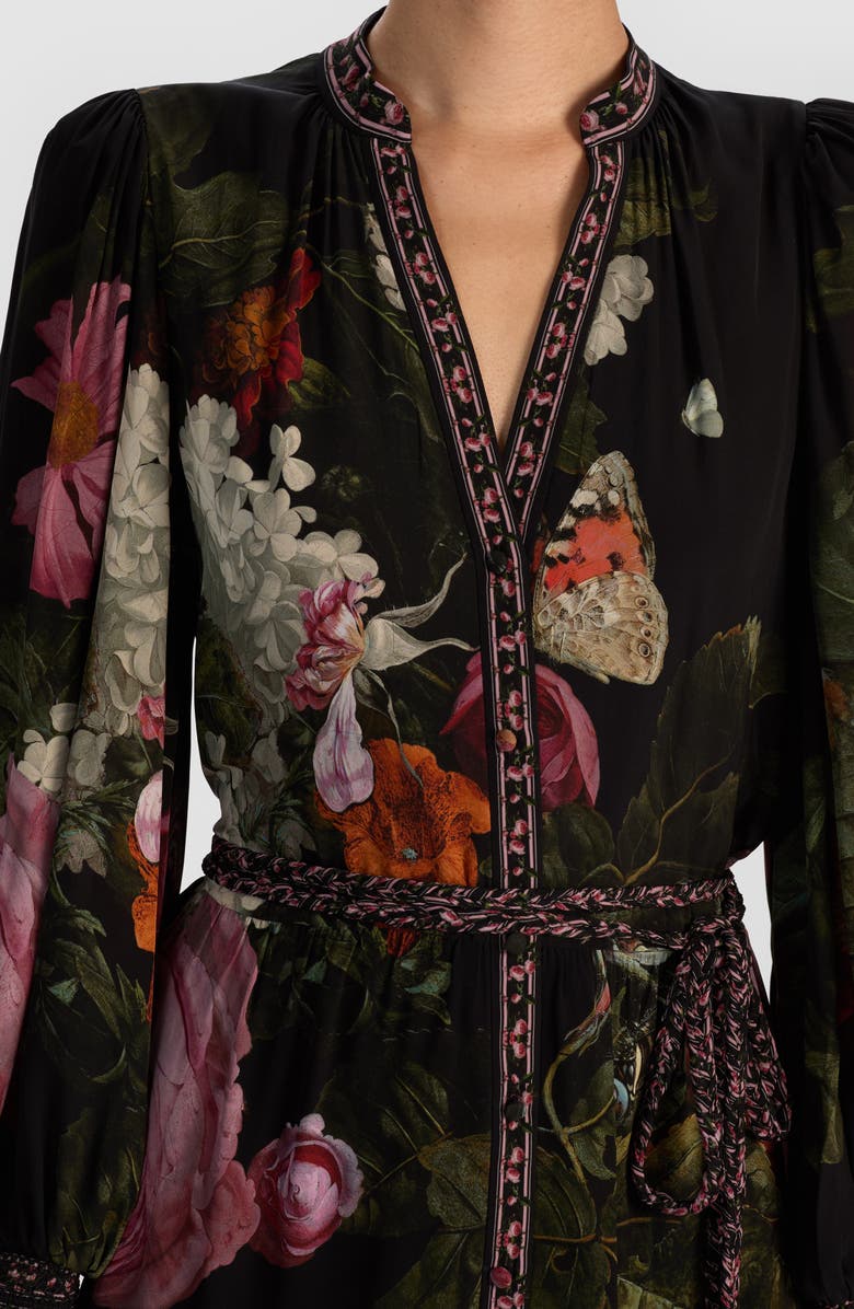 Alice + Olivia Antonette Floral Print Minidress, Alternate, color, Be Still