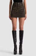 Alice + Olivia Joss Embellished Denim Miniskirt