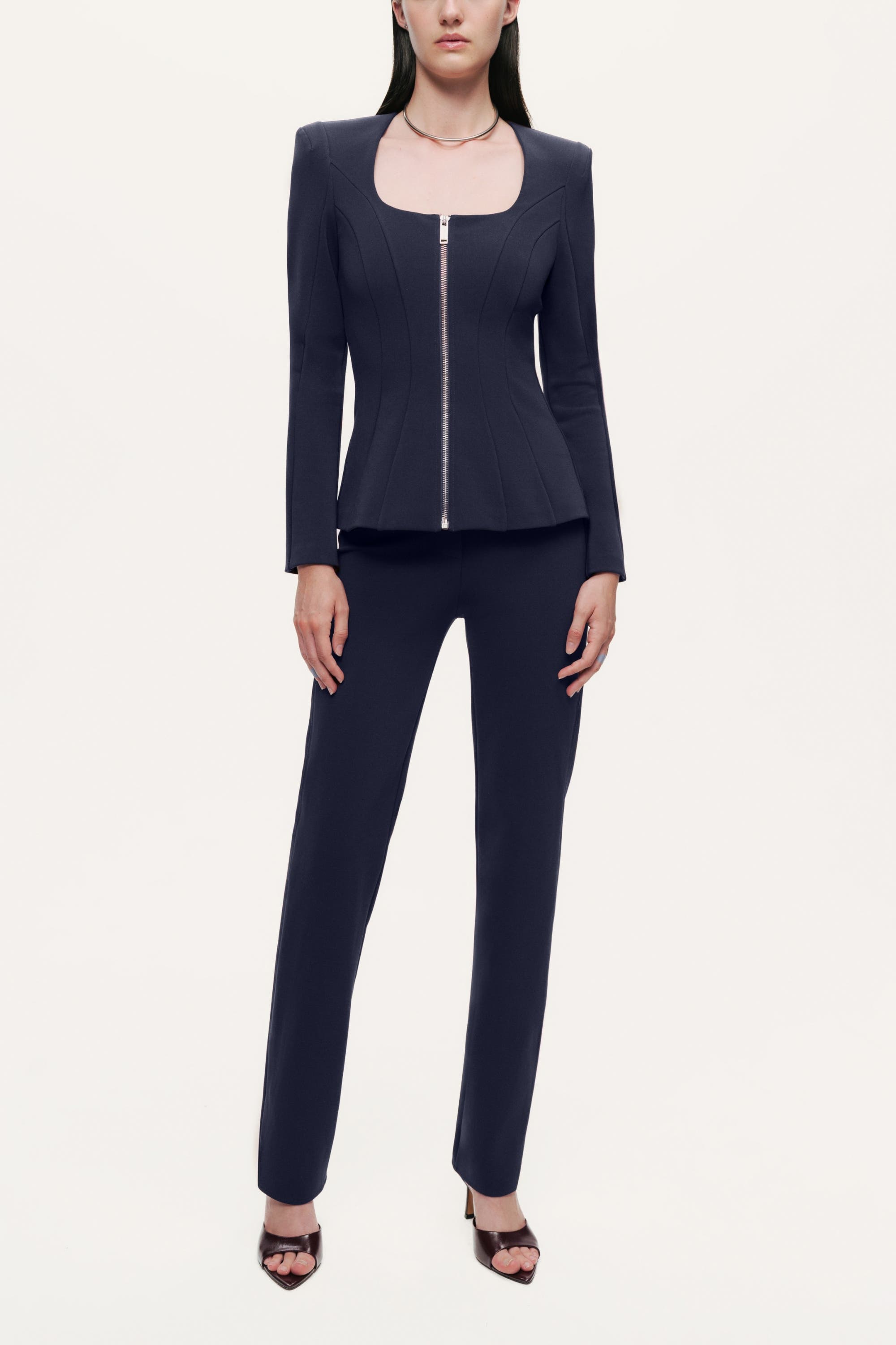Zip-Front Structured Top - image 2