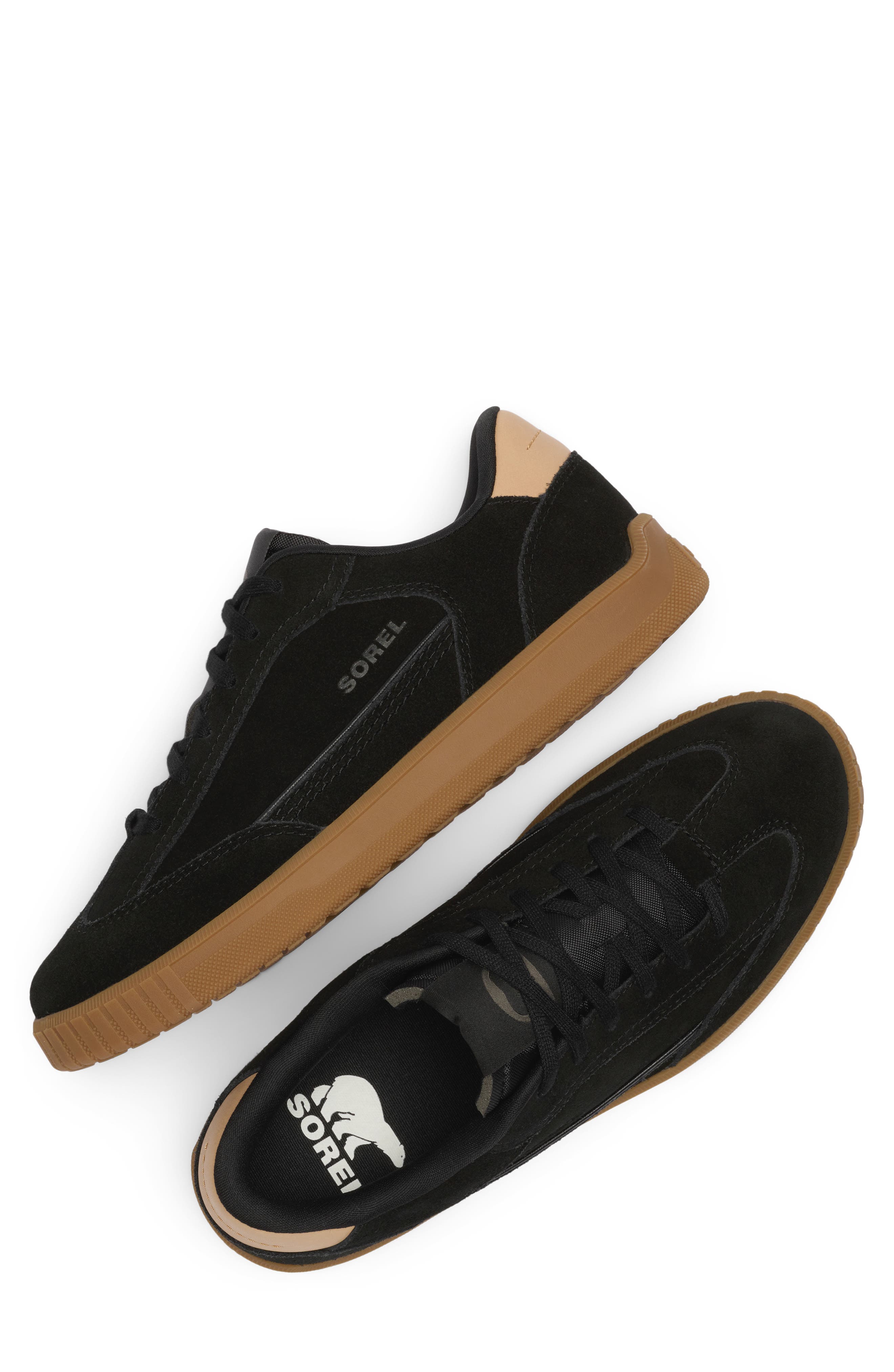 SOREL Ona Drift Lace-Up Sneaker, Alternate, color, Black/ Sea Salt