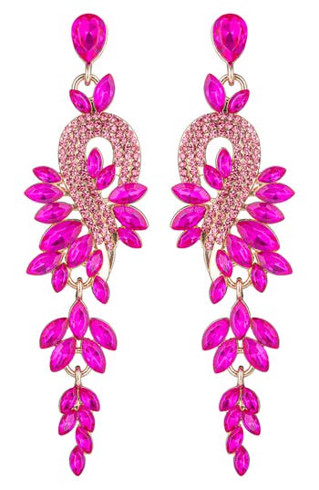 Eye Candy Los Angeles Gardena Drao Statement Earrings In Pink