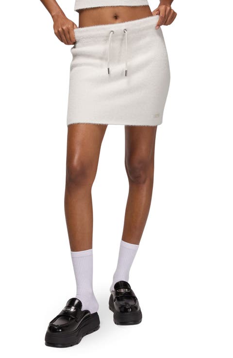 Air Drawstring Waist Sweater Skirt