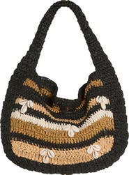 Free People Belize Shell Raffia Shoulder Bag