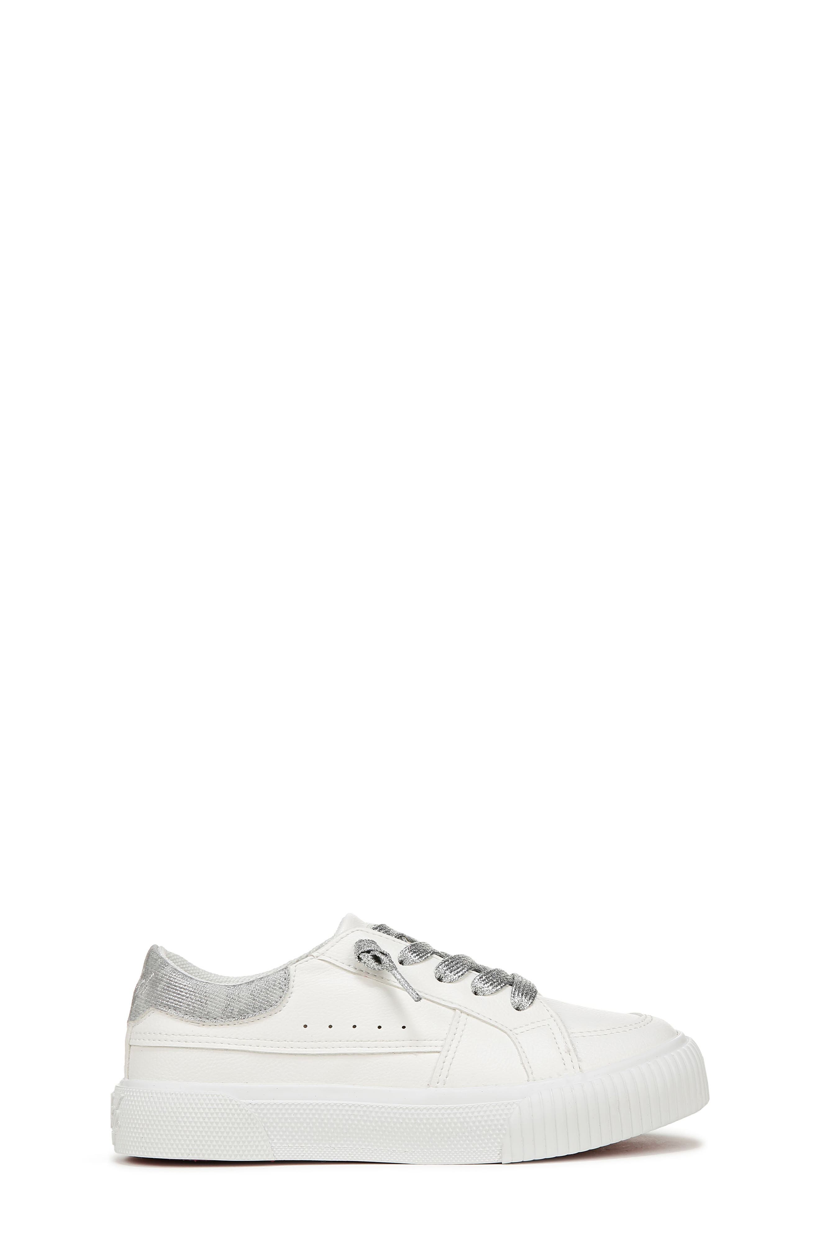 Blowfish Malibu Kids' Cambria Sneaker, Alternate, color, White/ Silver