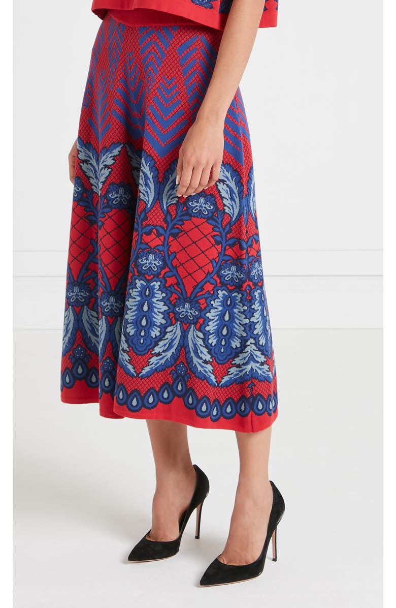 Temperley London Francis Grid Knit Trousers, Alternate, color, Crimson