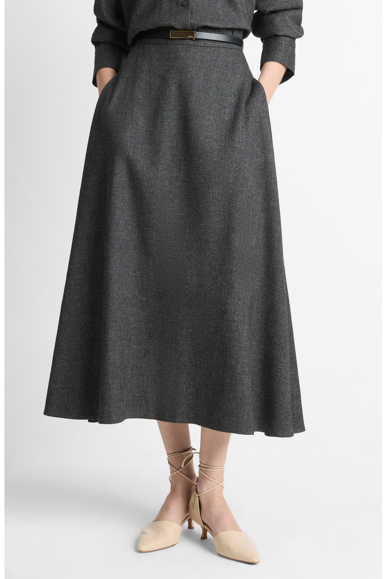 Jaspe Midi A-Line Skirt, Main, color, MEDIUM HEATHER GREY