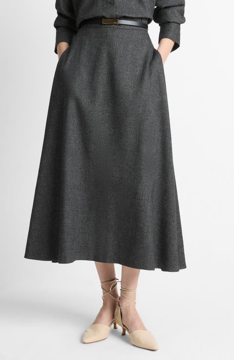 Jaspe Midi A-Line Skirt