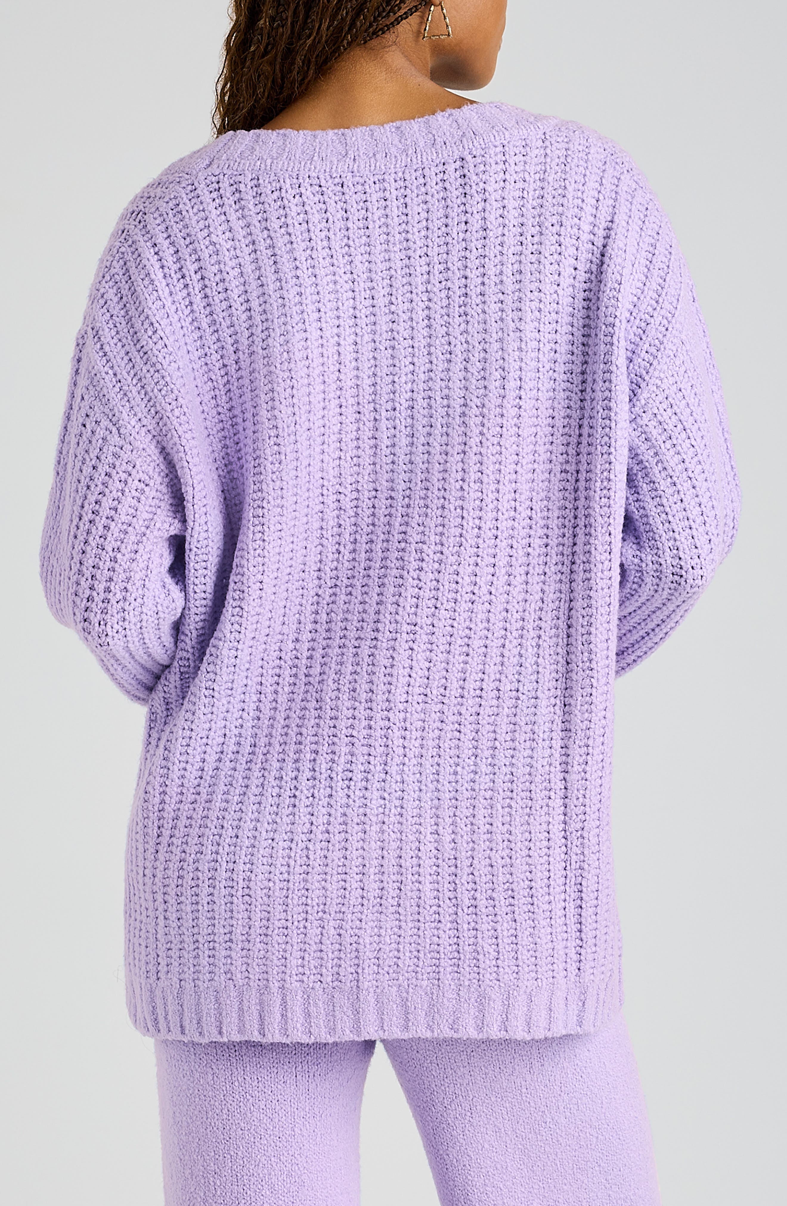 Open Stitch V-Neck Pullover - image 4