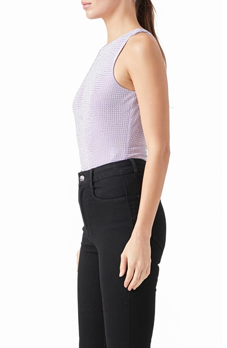 Endless Rose Rhinestone Mesh Bodysuit, Alternate, color, 