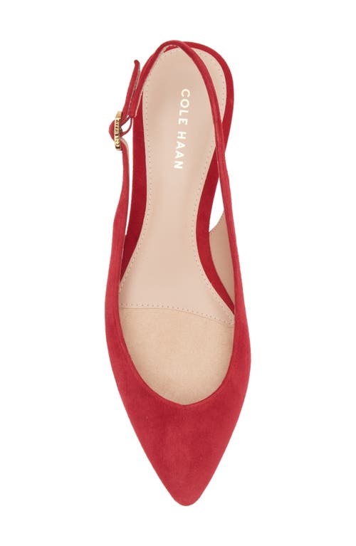 Cole Haan Mazie Slingback Flat In Rio Red Suede