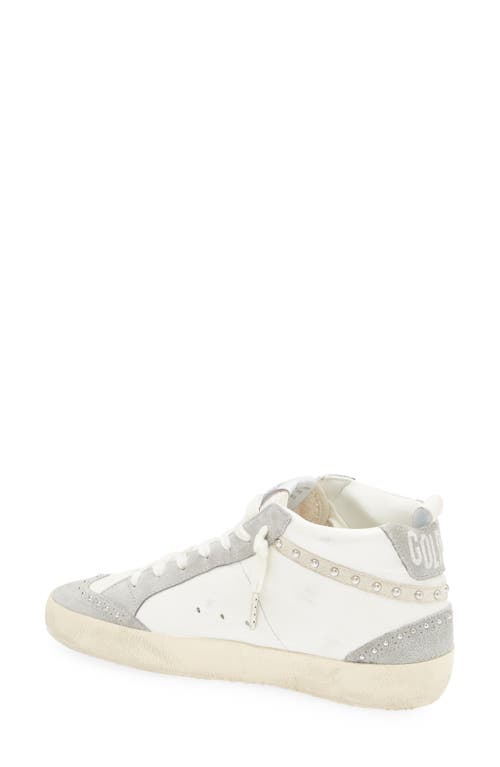 Golden Goose Midstar Sneaker In White/silver Sconce/brown