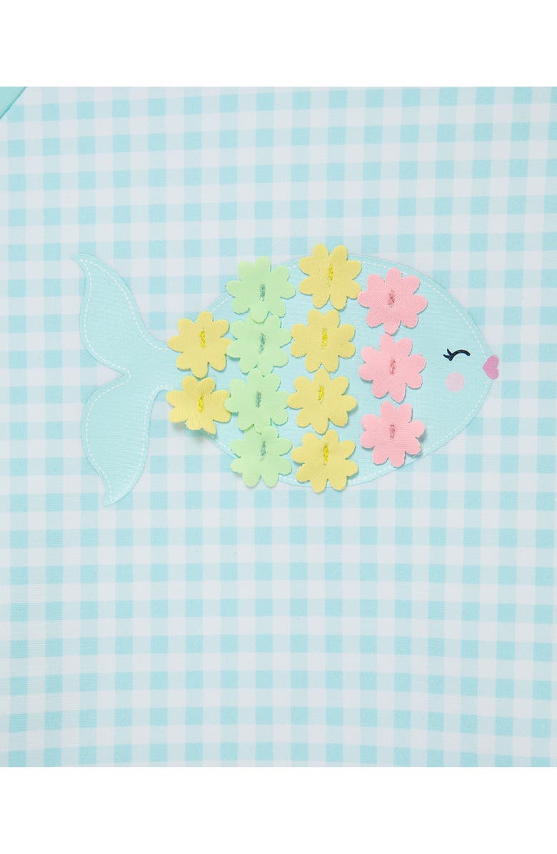 Little Me Fish UPF 50+ Rashguard Top & Bottoms Set, Alternate, color,