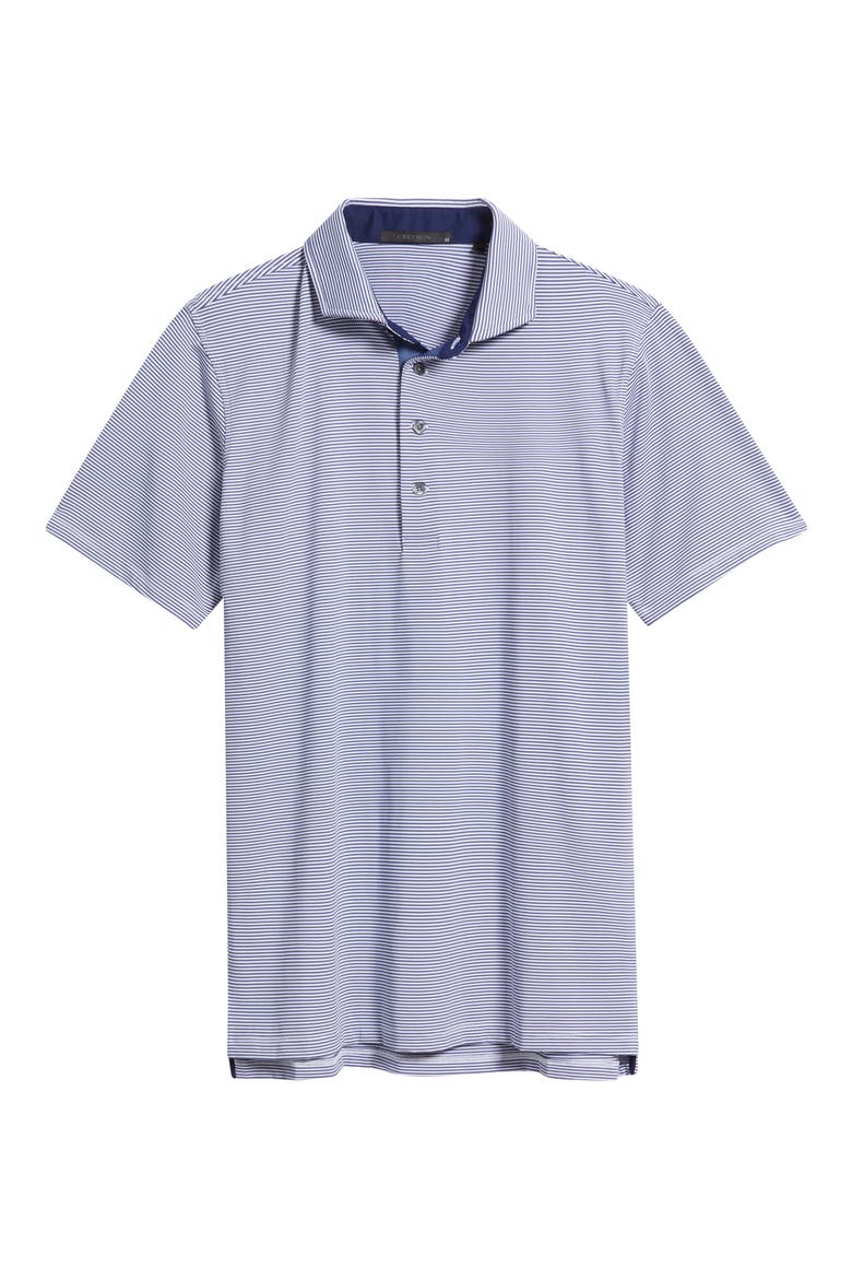 Saranac Stripe Performance Golf Polo, Alternate, color, ARCTIC/ FALCON